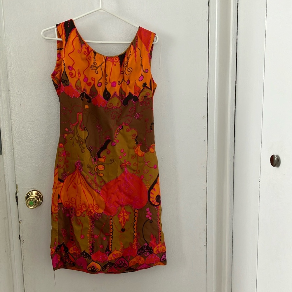 Vintage handmade silk 60’s dress